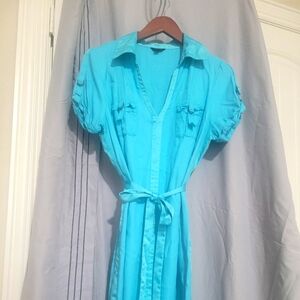 Button-down Shirt Mini Dress